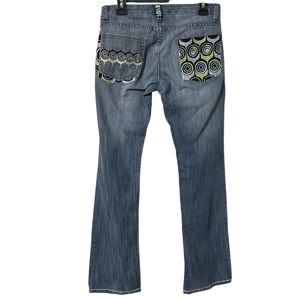 Y2K Coogi Womens Embroidered Bootcut Jeans Medium Wash Blue Denim Size 11/12 Y2K